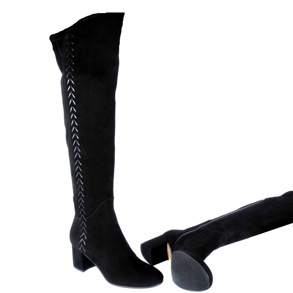 Le Pepe Suede Over the knee Boots side Leather - Picture 4 of 5